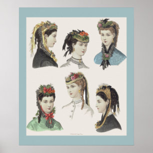 Seis Bellezas Victorianas - Póster Grande - Person