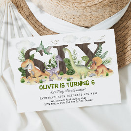 SEIS | Boy Dinosauris 6ª Invitación a la fiesta de