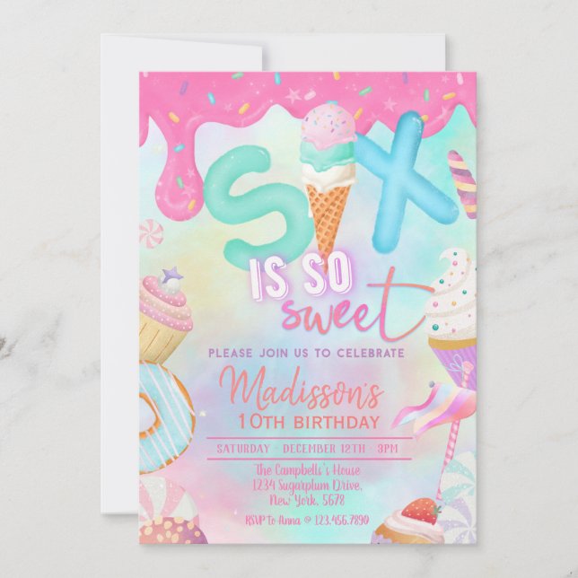 seis es una invitación tan dulce (Anverso)