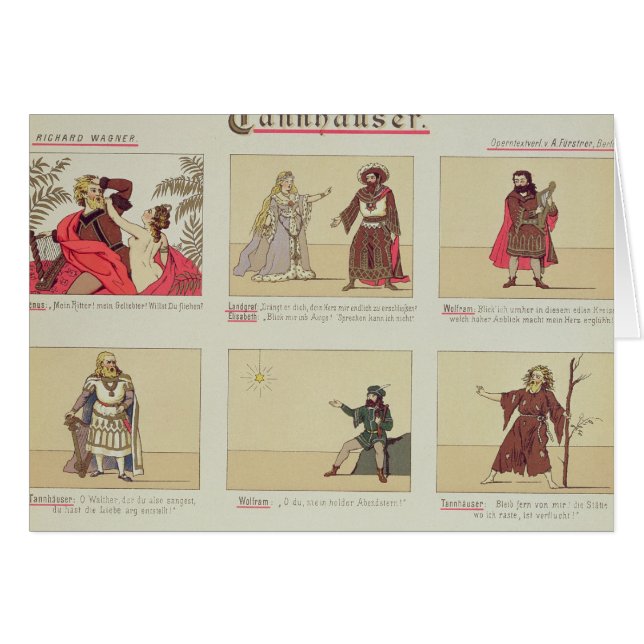 Seis escenas referentes a la ópera 'Tannhauser (Anverso (Horizontal))