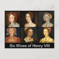 Seis esposas de la postal de Enrique VIII