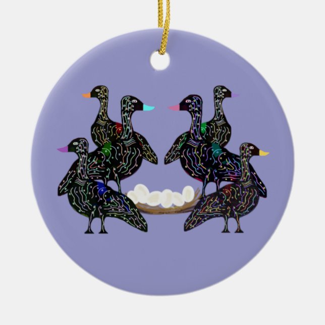 Seis gansos A que ponen el ornamento (Frente)