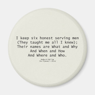Seis hombres de servicio imanes