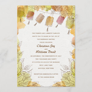 Seis invitaciones de las linternas