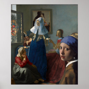 Seis mujeres reunidas - Póster de Johannes Vermeer