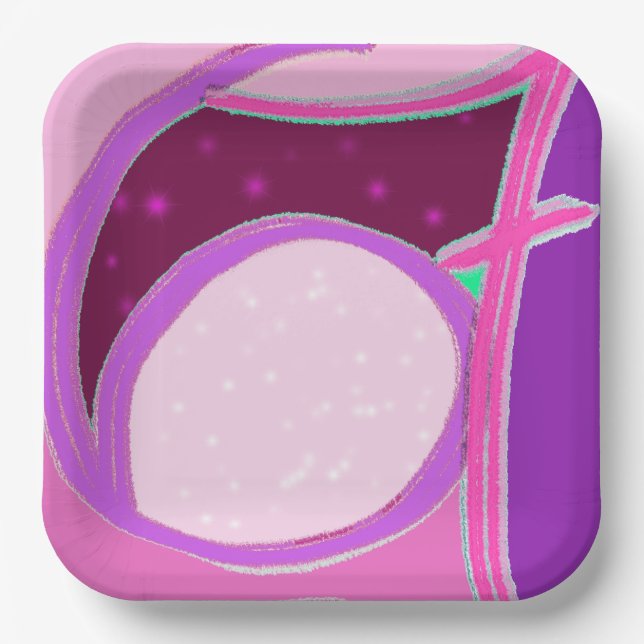 Seis platos de cumpleaños siete (Anverso)