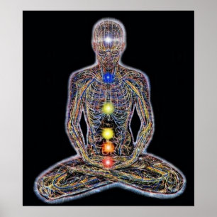 Seis Posters del hinduismo chacras/chakra