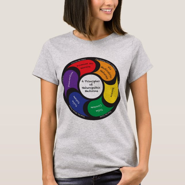 Seis principios de camiseta de la medicina de (Anverso)