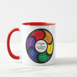 Seis principios de taza de la medicina de