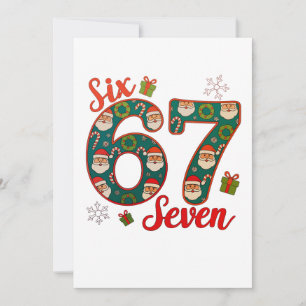 Seis Siete 67 6 7 Meme Navidad Xmas Sombrero de Sa