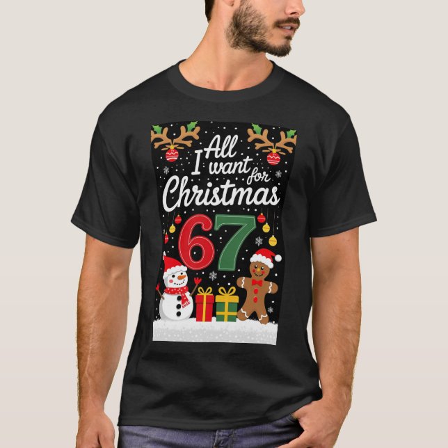 Seis Siete 6 7 Camiseta de Navidad Divertido Meme  (Anverso)