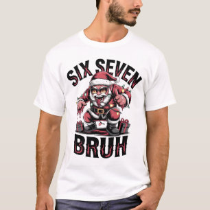 Seis Siete Bruh Camiseta Divertida de Santa de Hea