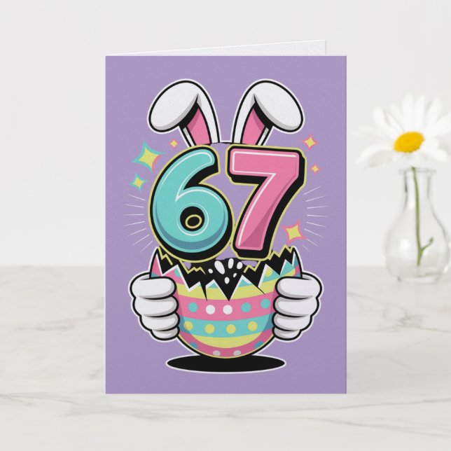 Seis Siete Conejo de Pascua Tarjeta de Huevo Diver (Planta pequeña)