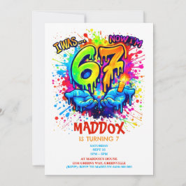 Seis Siete Cumpleaños Manualidades Invitación a la
