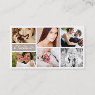 Seis tarjetas de visita de la foto de las imágene
