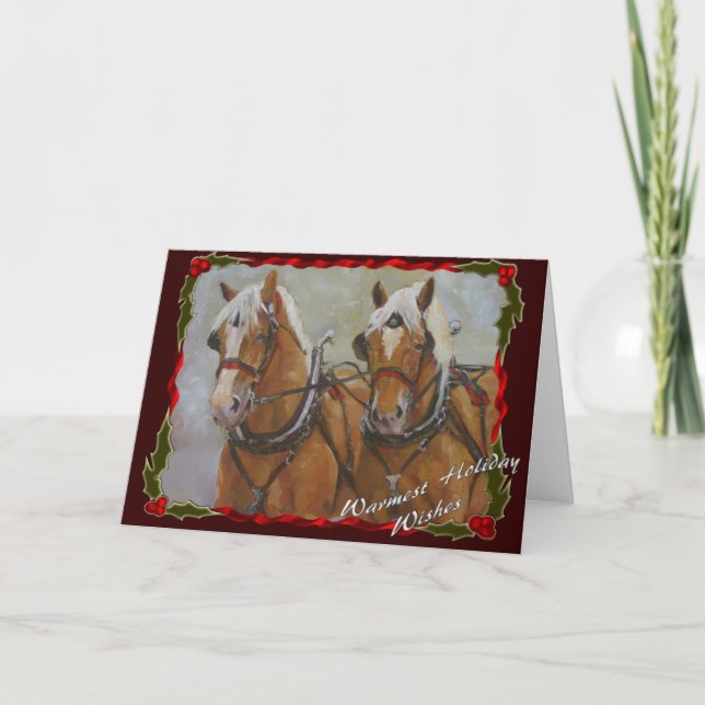 Selección belga de caballos Tarjeta de vacaciones  (Anverso)