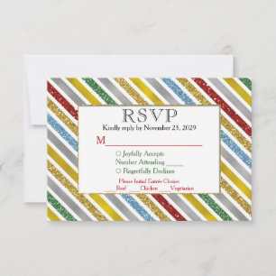 Selección de comidas de respuesta de Boda RSVP de 