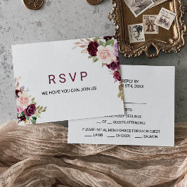 Selección de menú floral verde de Rubor en Borgoña