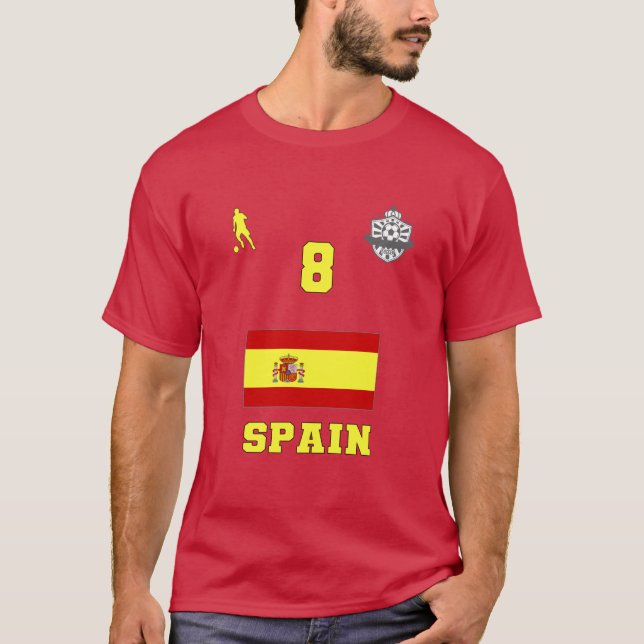 Selección Nacional de Fútbol de España #8 Camiseta (Anverso)