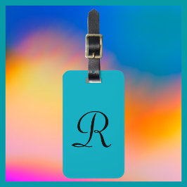 SELECCIONE SU COLOR Monograma Etiqueta de equipaje
