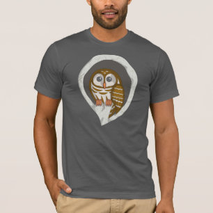 Selene la camiseta oscura para hombres del búho