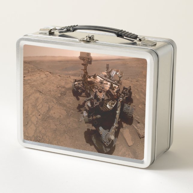 Selfie de Marte Curiosity Marciano Rojo (Anverso)