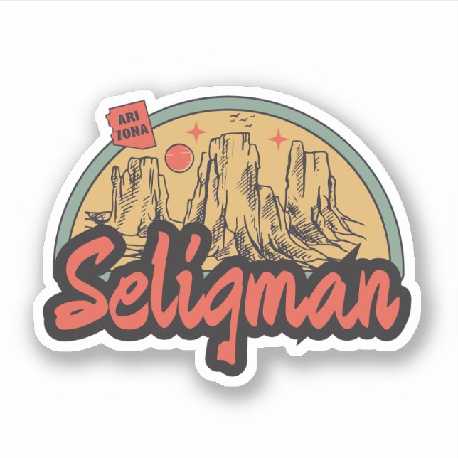 Seligman, Arizona  Pegatina (Anverso)