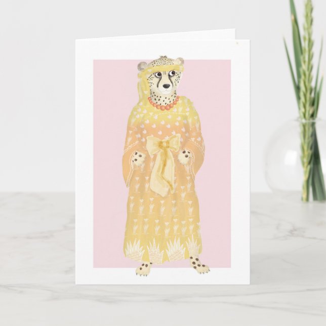 Seline elegante tarjeta de cheetah (Anverso)