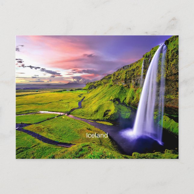 Seljalandfoss, postal de Islandia (Anverso)