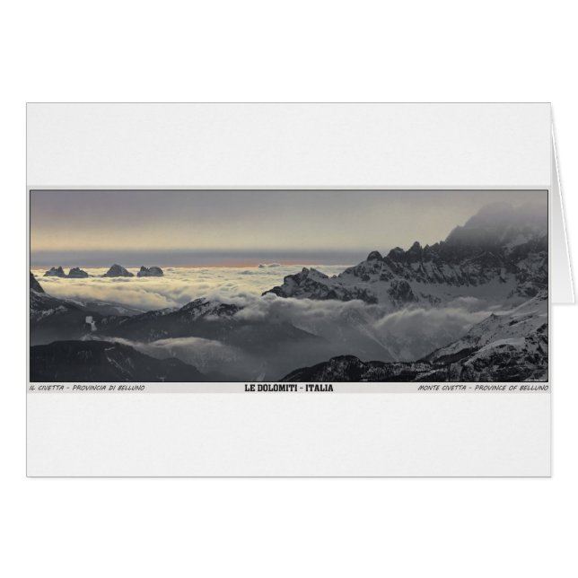 Sella Ronda - Monte Civetta Panorama (Anverso (Horizontal))