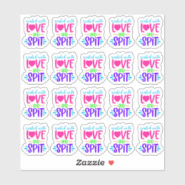 Sellado con amor y sabor - Pegatina vinílico