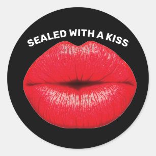 SELLADO CON UN BESO DE PEGATINAS ROJOS LIPS