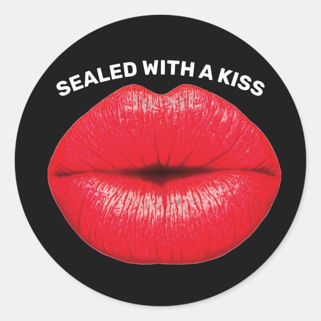SELLADO CON UN BESO DE PEGATINAS ROJOS LIPS (Anverso)