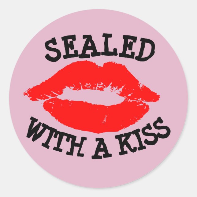 SELLADO CON UN BESO, PEGATINAS EL DÍA DE SAN VALEN (Anverso)