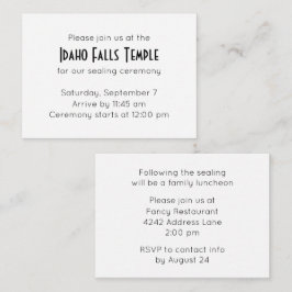 Sellado de templo e invitación a comer