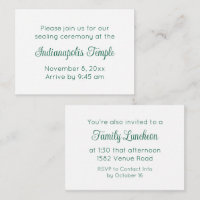 Sellado de templo y invitación a la comida con gui