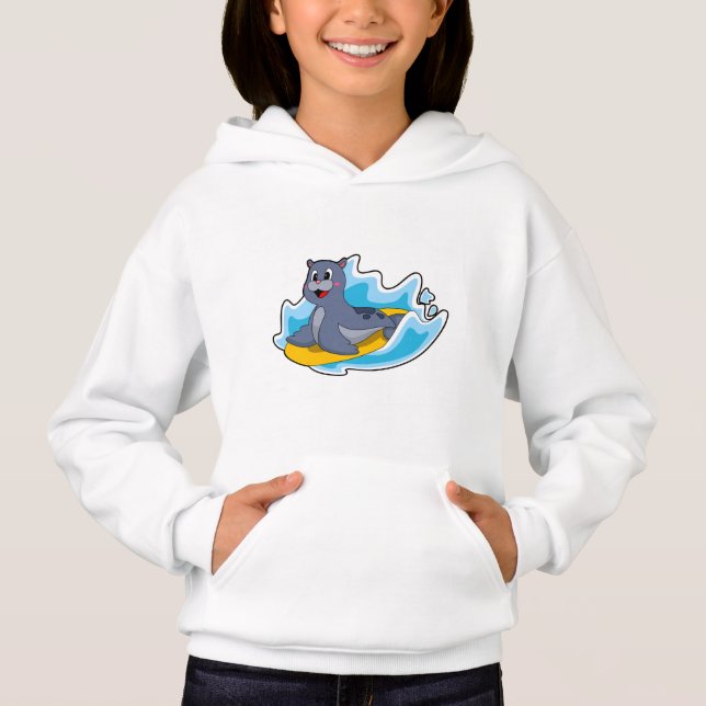 Sellar como surfista con tabla de surf (Anverso)