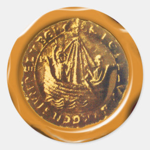 SELLO ANTIGUO DE CERRADURA MARRÓN DE BARCO
