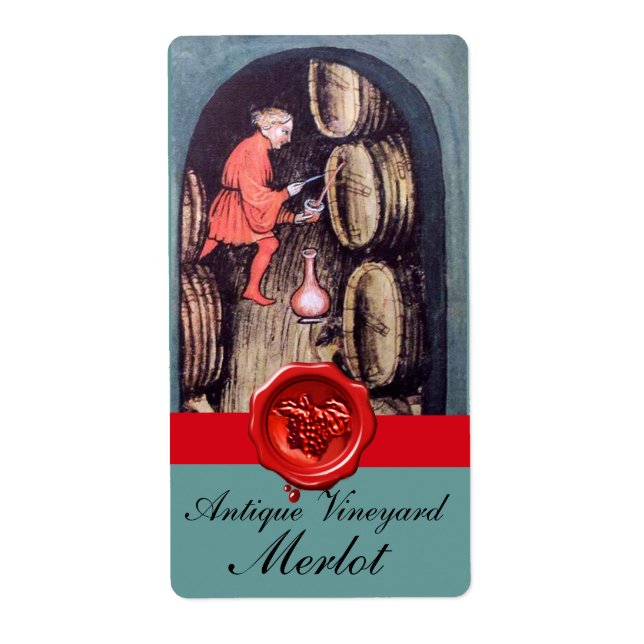 SELLO ANTIGUO DE CERVEZAS DE VINO ROJO (Frente)