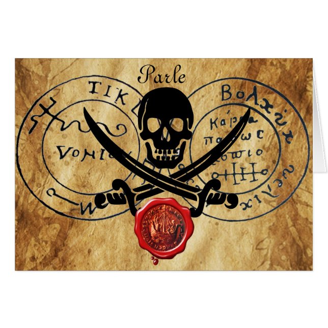 SELLO ANTIGUO TALISMAN / PIRATES TREAST MAP WAX SE (Anverso (Horizontal))