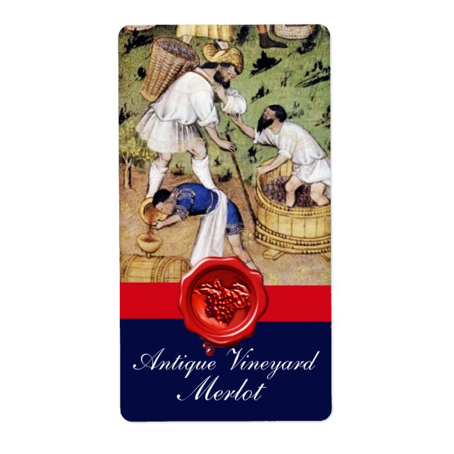 SELLO ANTIGUO VINEYARD HARVEST RED WAX (Frente)