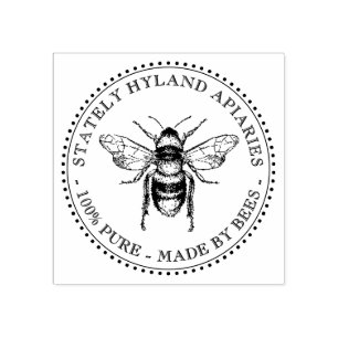 Sello Apiary Honey Bee de personalizado