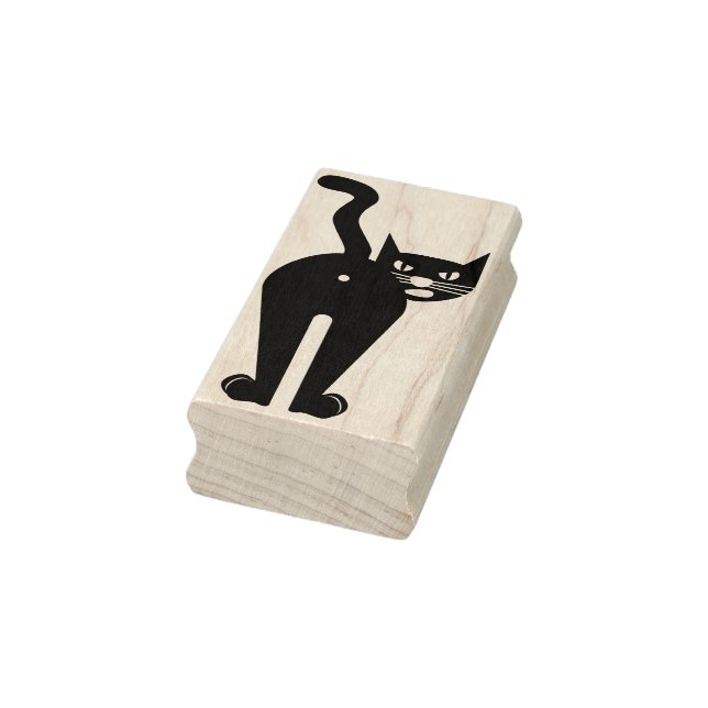 sello artístico de gato trasero inteligente (Sello)