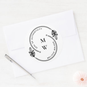 Sello artístico del monograma de autenticidad