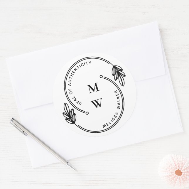 Sello artístico del monograma de autenticidad (Sobre)