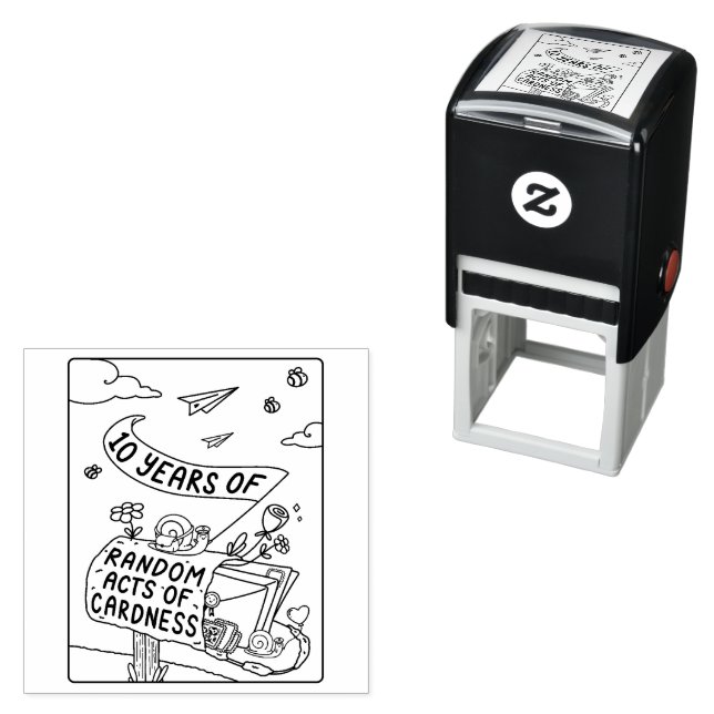 Sello Automático 10 años de actos aleatorios de estampilla de miopí (In Situ)