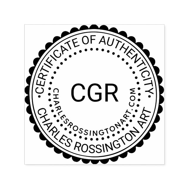 Sello Automático 3 Certificado inicial de autenticidad #7B Nombre U (Diseño)