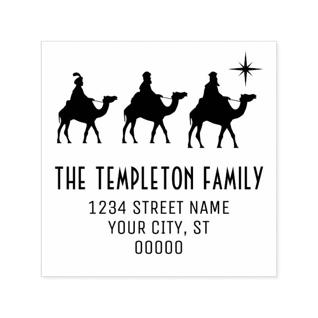 Sello Automático 3 Magi Wisemen Nombre de Reyes Dirección de Retorn (Diseño)