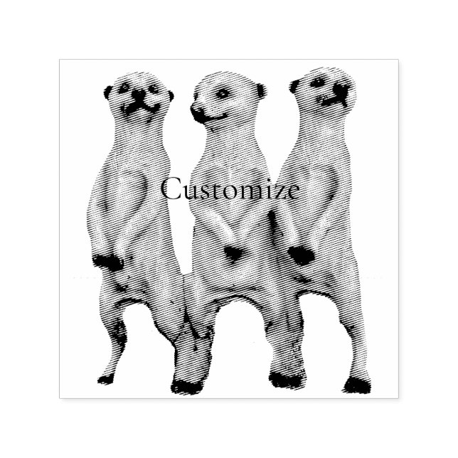 Sello Automático 3 Meerkats permanentes Thunder_Cove (Diseño)