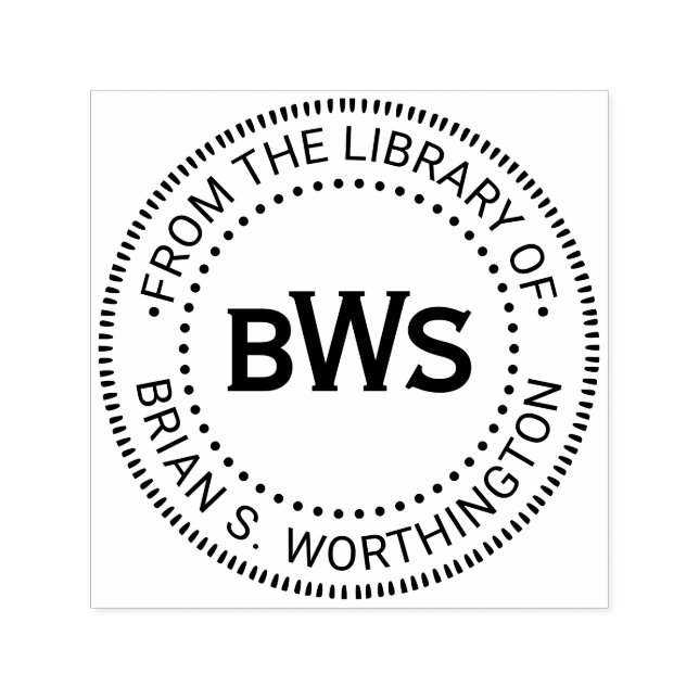 Sello Automático 3 Nombre inicial del libro de la biblioteca de mon (Diseño)